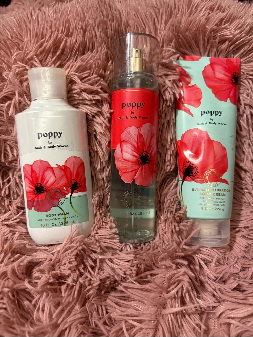 Poppy by Bath & Body Works -Poppy Fragrance Mist & Body Care Set